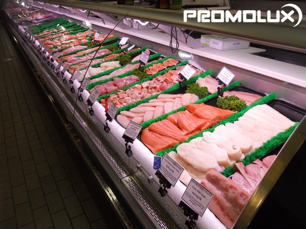 Iluminación led para exhibidores de alimentos frescos