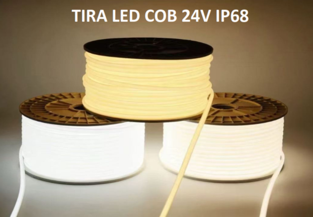 TIRA LED COB 24V 8mm 240 IP68 6500K 50m