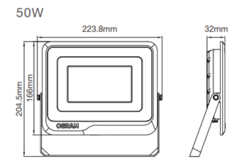 PROYECTOR OSRAM AVANT 50W 4000K NEGRO 5750lm IP65 90º
