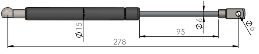 RESORTE DE GAS HIDRÁULICO VAPSINT REF. 3737