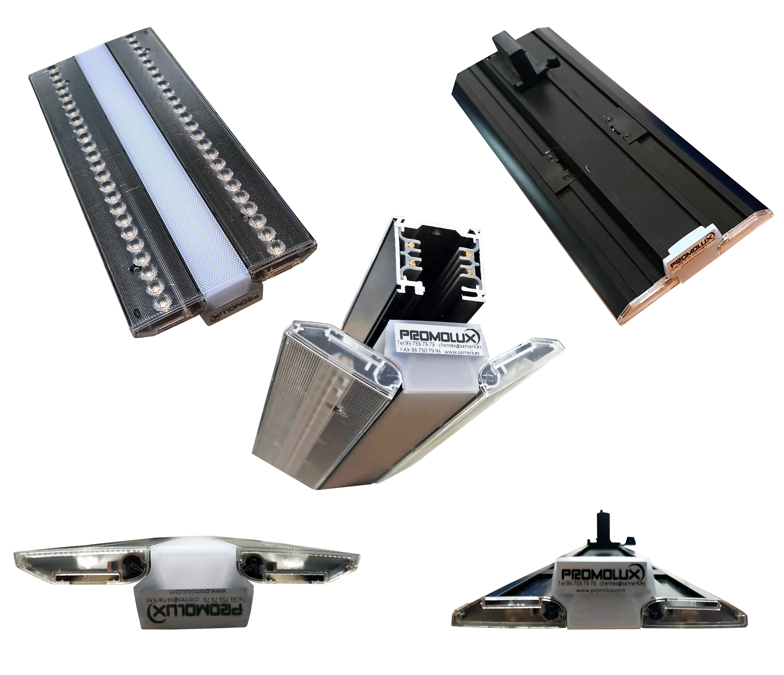 TRACK RAIL LED LINEAL S3 1500mm 60/55/50/45W CRI90 4000K IP40 NEGRO 30ºx30º C.NEGRA