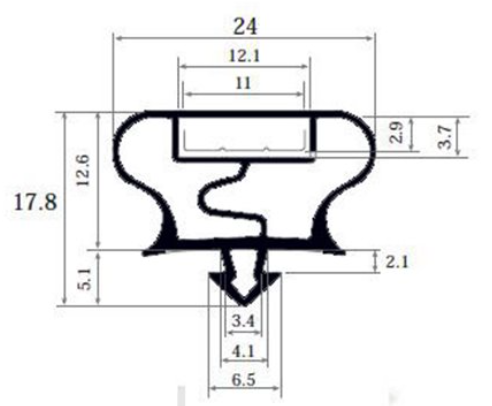 BURLETE UR-763 PARA MARCOS PUERTA NEVERA 2,5M