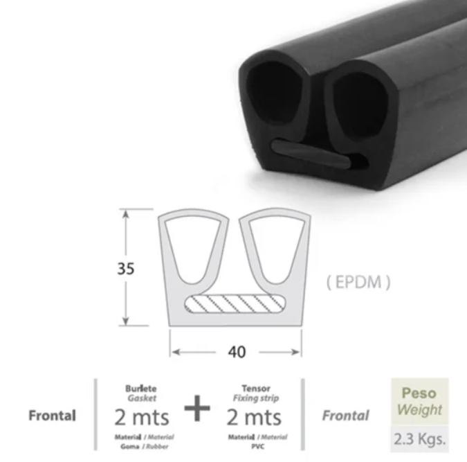 BURLETE 501 PARA CÁMARA FRIGORÍFICA 2M+2T