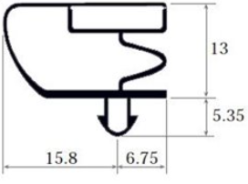 BURLETE UR-759 PARA MARCOS PUERTA NEVERA 2,5M