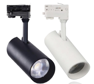 FOCO CARRIL TRIFAS. LED COB 28-40W CCT IRC92 24º BLANCO