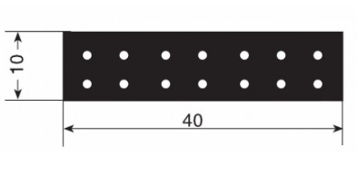 BURLETE 1594 CÁMARA NEGRO ESP. CAUCHO 40x10x10M