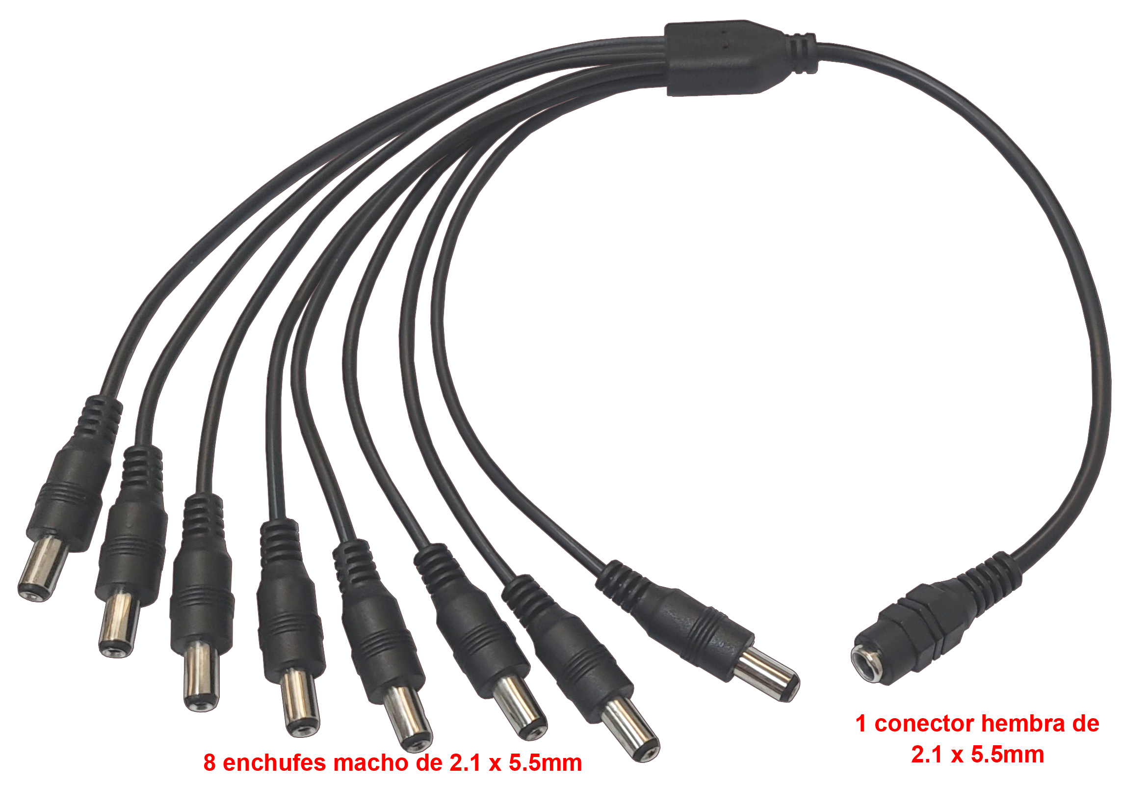 SPLITTER DE 8 VÍAS A FUENTE DE ALIMENTACIÓN