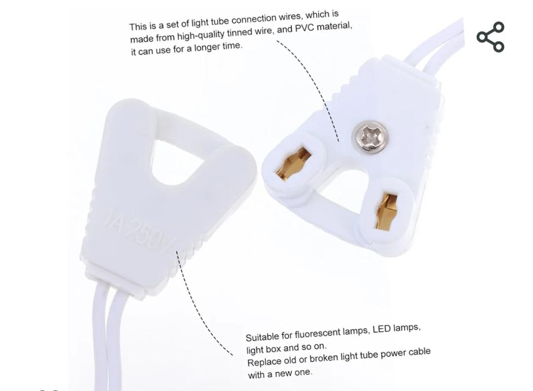 ADAPTADOR FUENTE ALIMENTACIÓN T8 SINGLE END 30cm